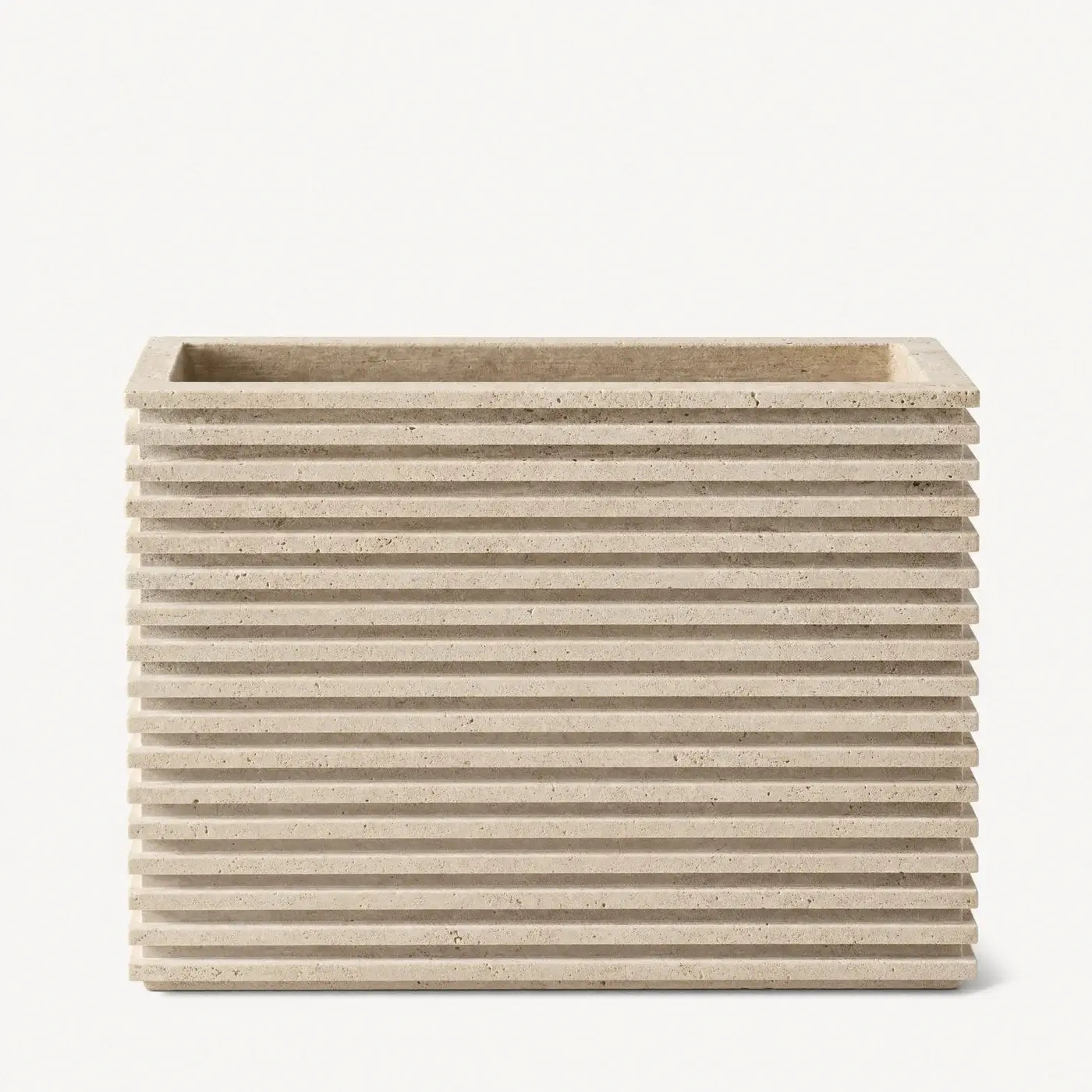 Tall Fluted Ceramic Vessel