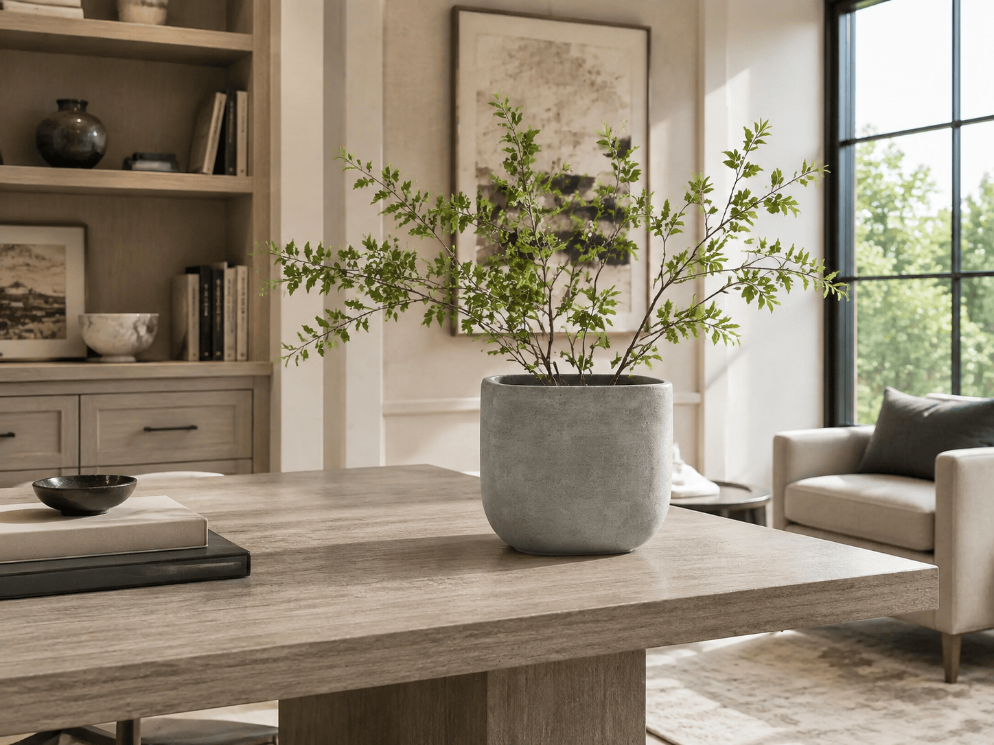 Vessels in a modern room