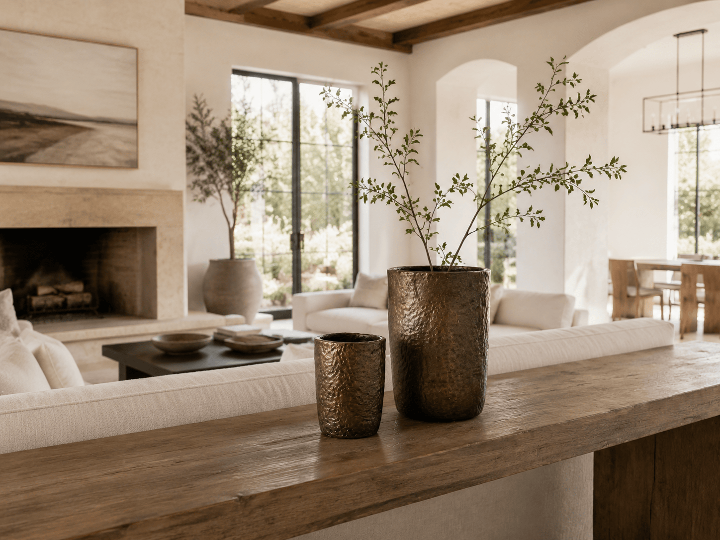 Vessels in a modern room