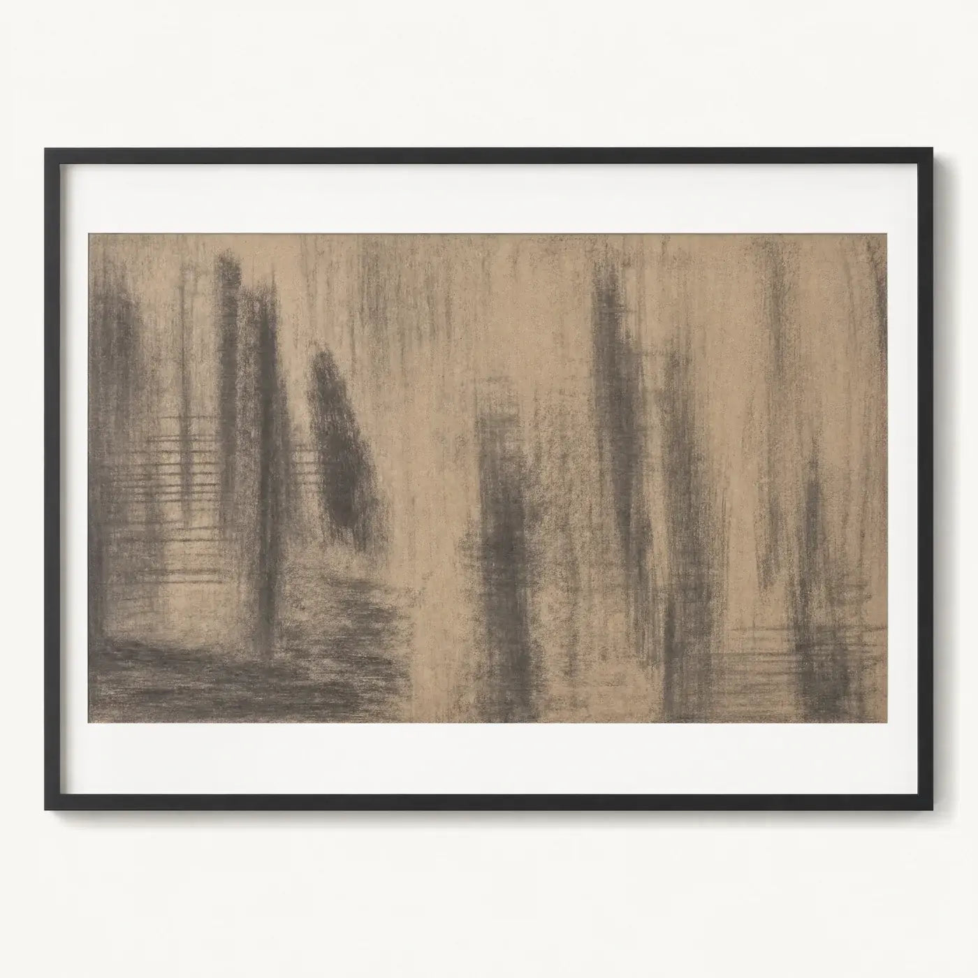 Framed Earth-Tone Abstract Diptych