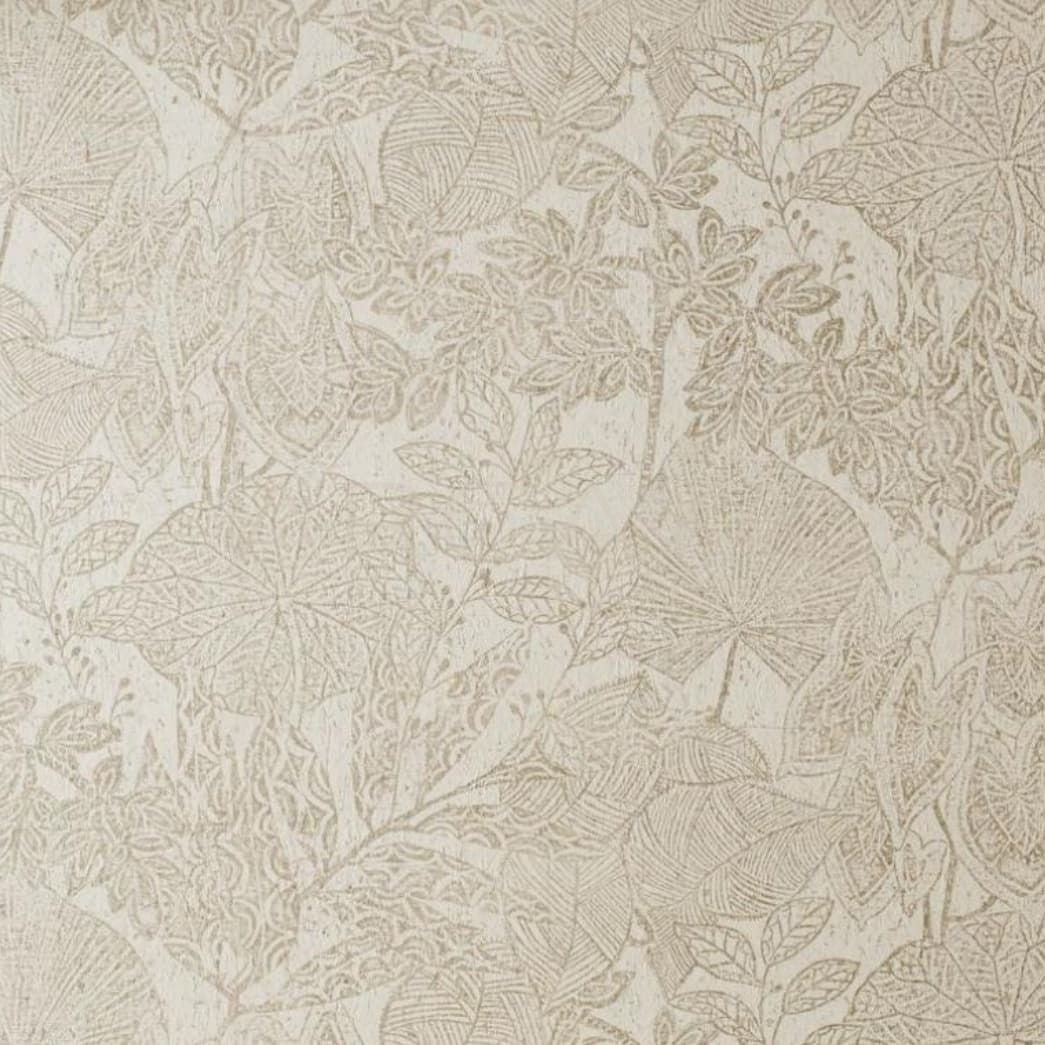 Ivory Botanical Relief Textured Feature Wallcovering