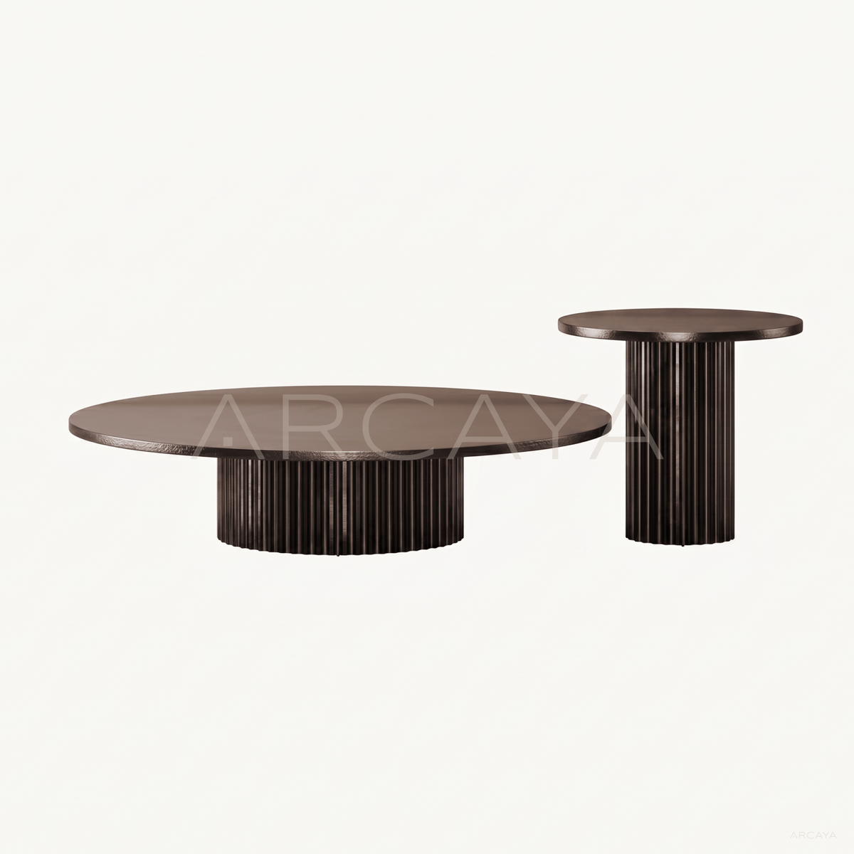 Round Stone Top Accent Tables