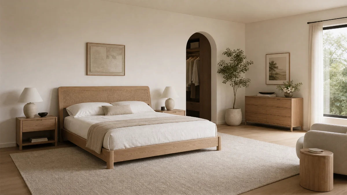 Wood Beds in a modern room