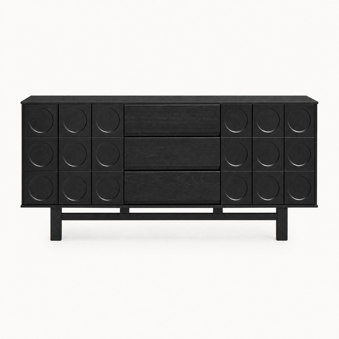 Black Oak Disc Sideboard