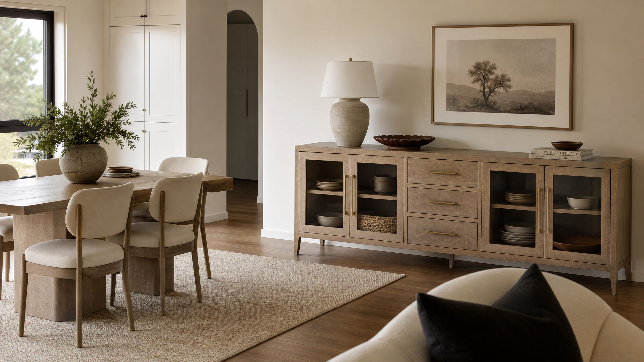 Wood Sideboards in a modern room