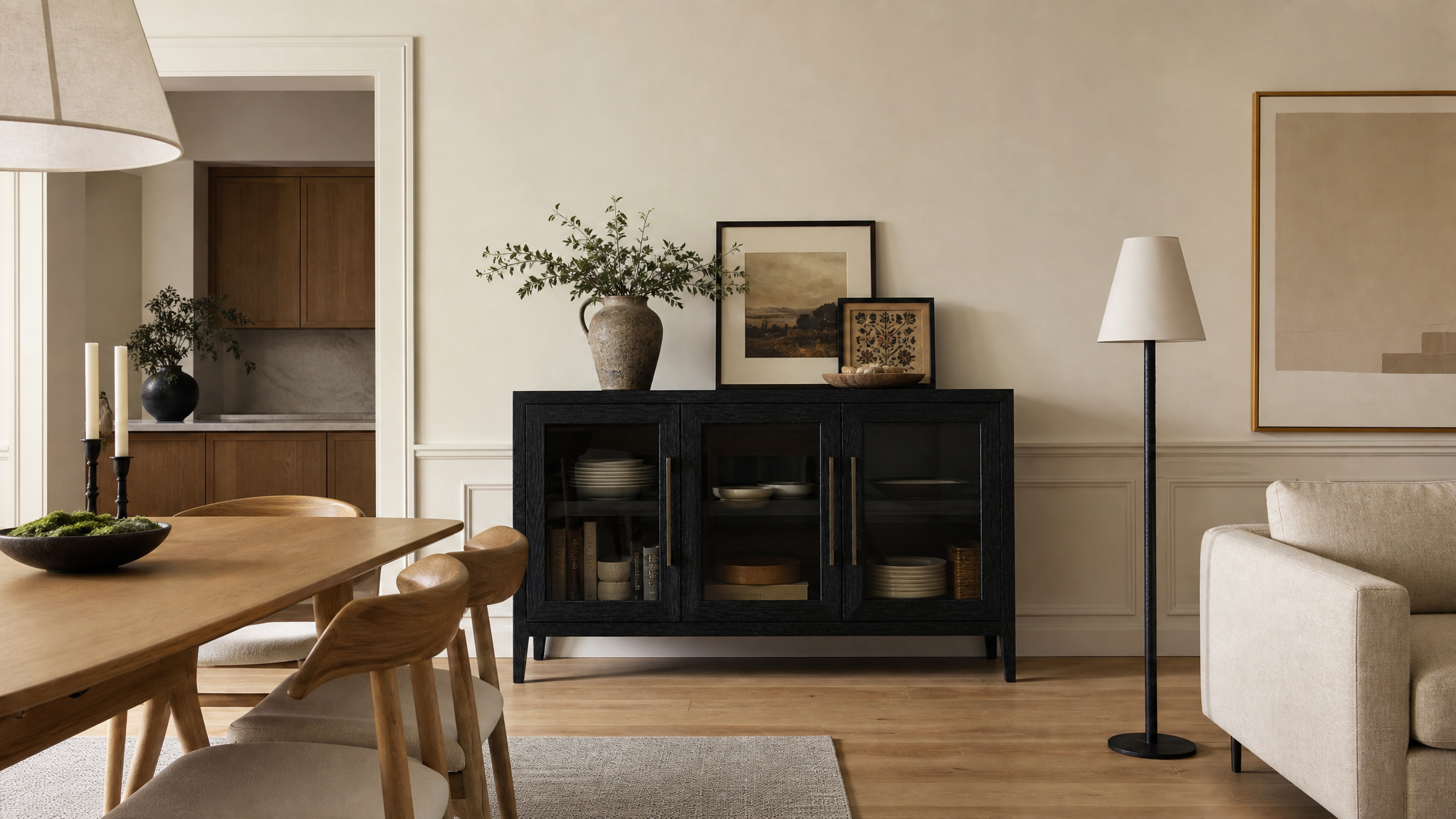 Wood Sideboards in a modern room