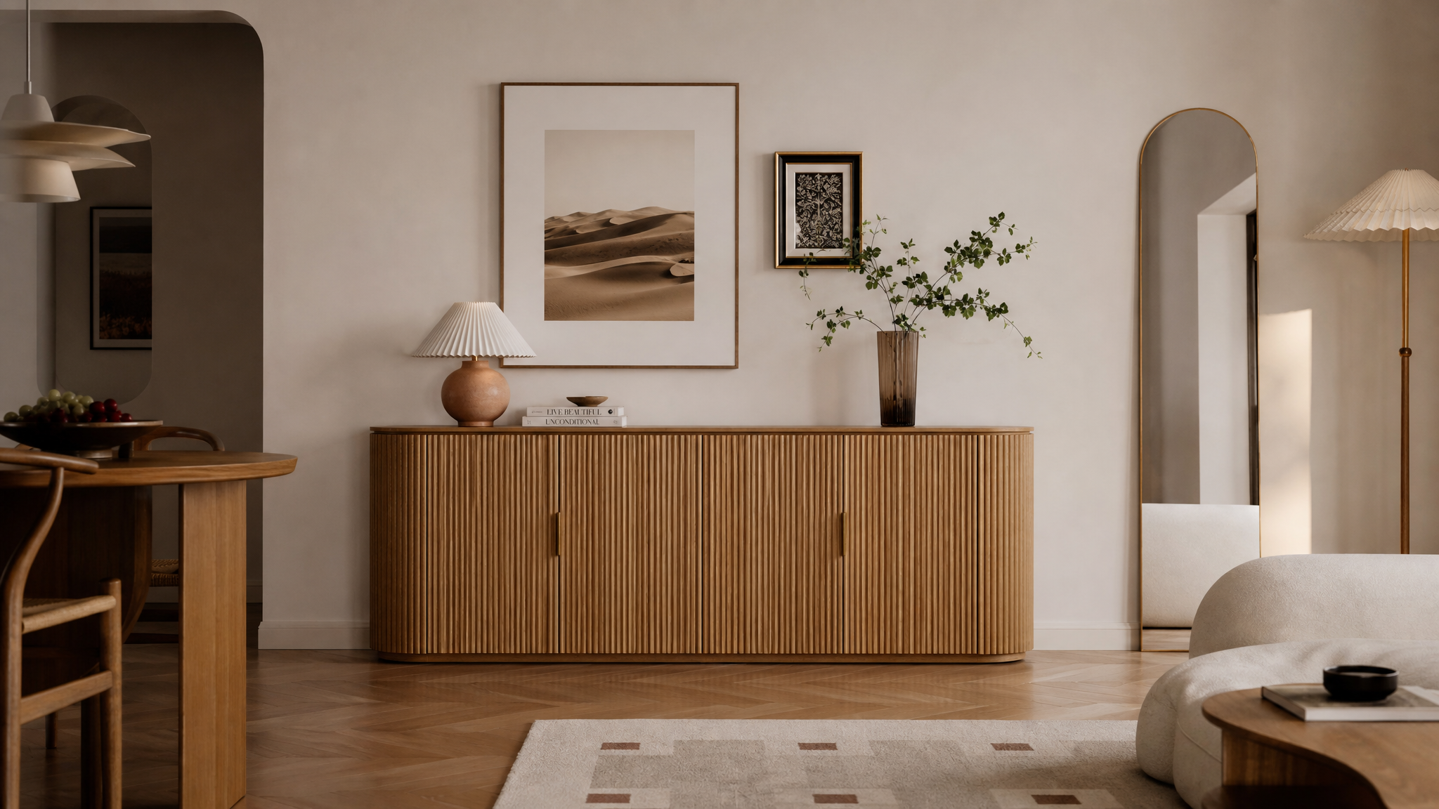 Wood Sideboards in a modern room