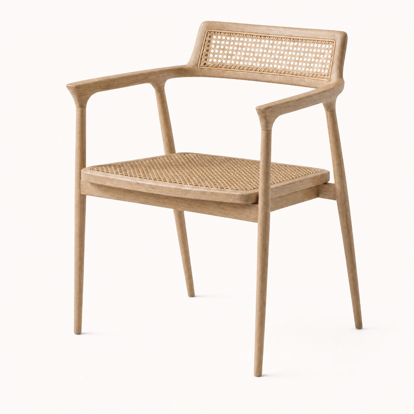 Cane Oak Dining Armchair