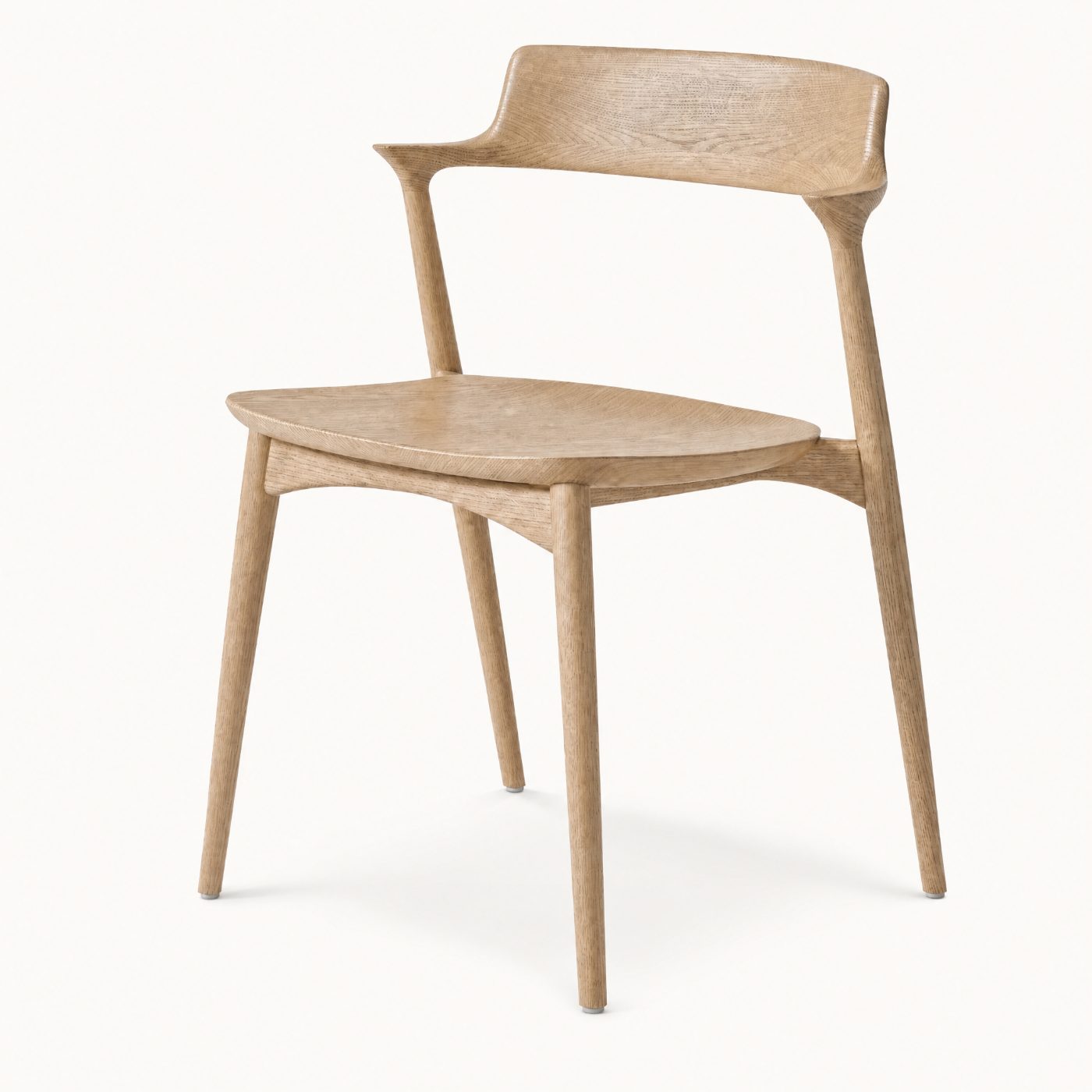 Nordic Oak Sculpted Dining Chair