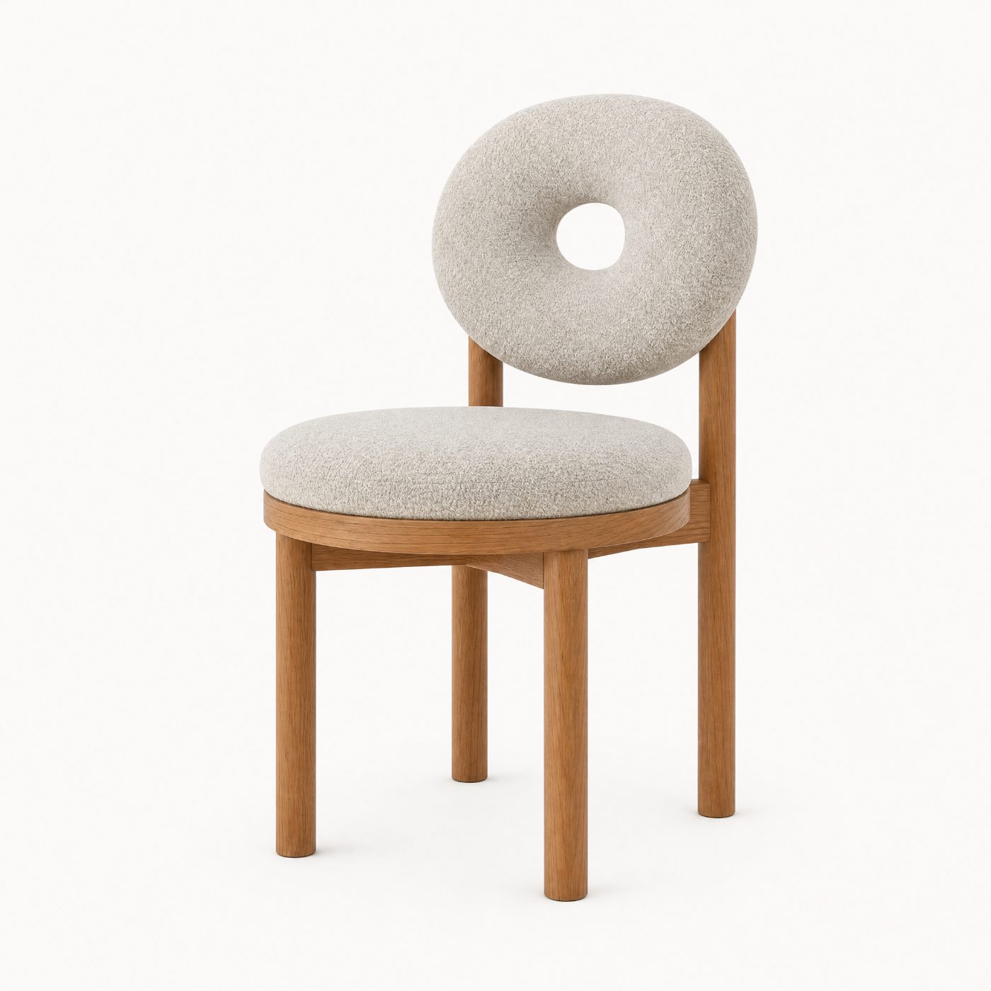 Bouclé Oak Dining Chair