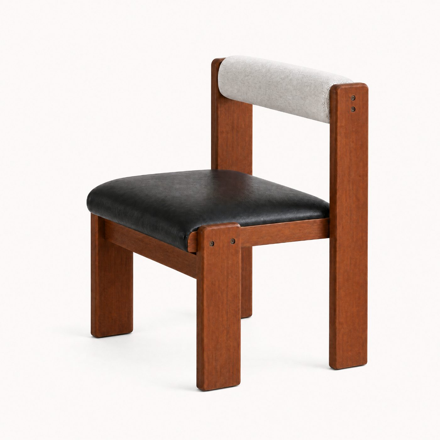 Walnut Leather Dining Chair