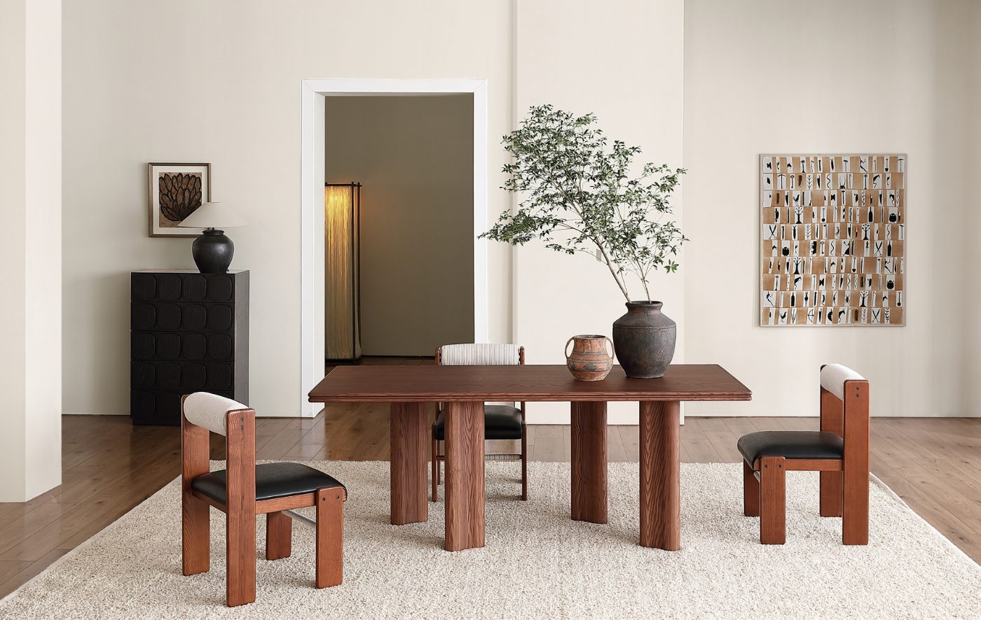 Wood & Woven Chairs in a styled room