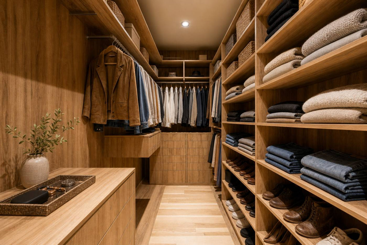 Oak organic full room closet