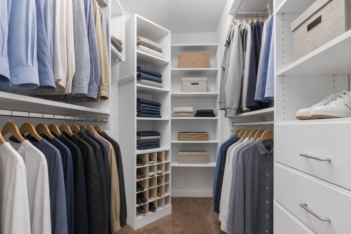 Practical white closet system