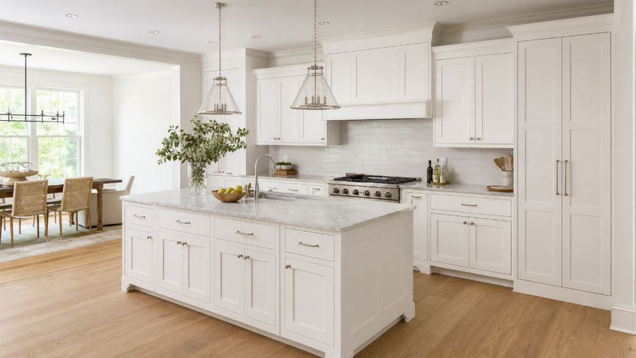 Classic white shaker kitchen cabinets