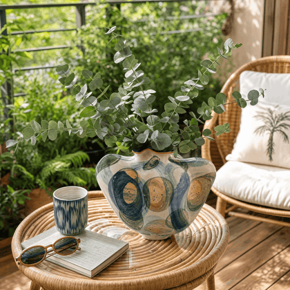 Abstract Color Block Vase — styled interior view 2