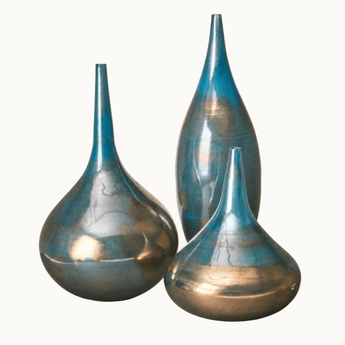 Blue Gold Drop Vase