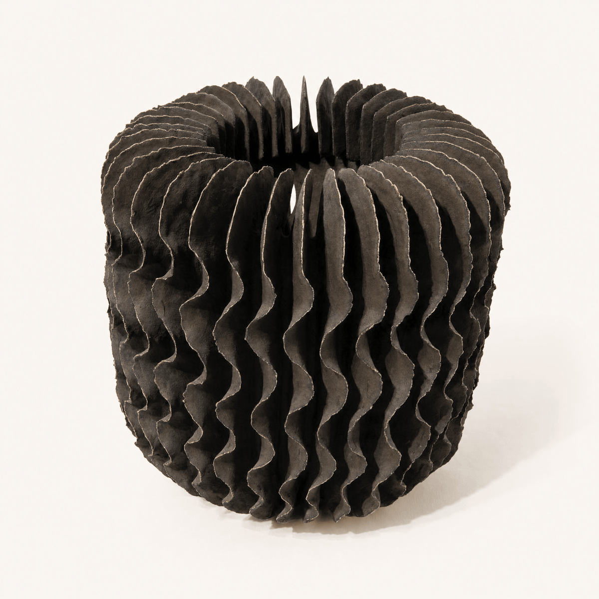 Dark Layered Wave Vessel