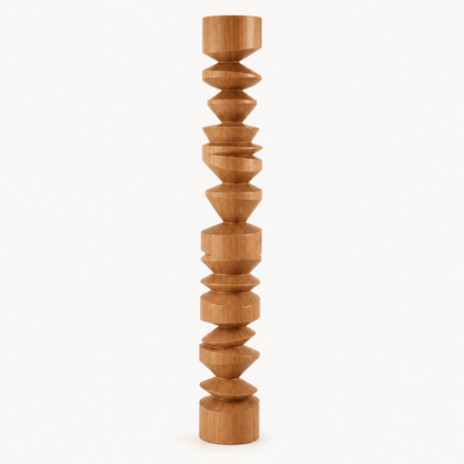 Geometric Wood Totem — product view