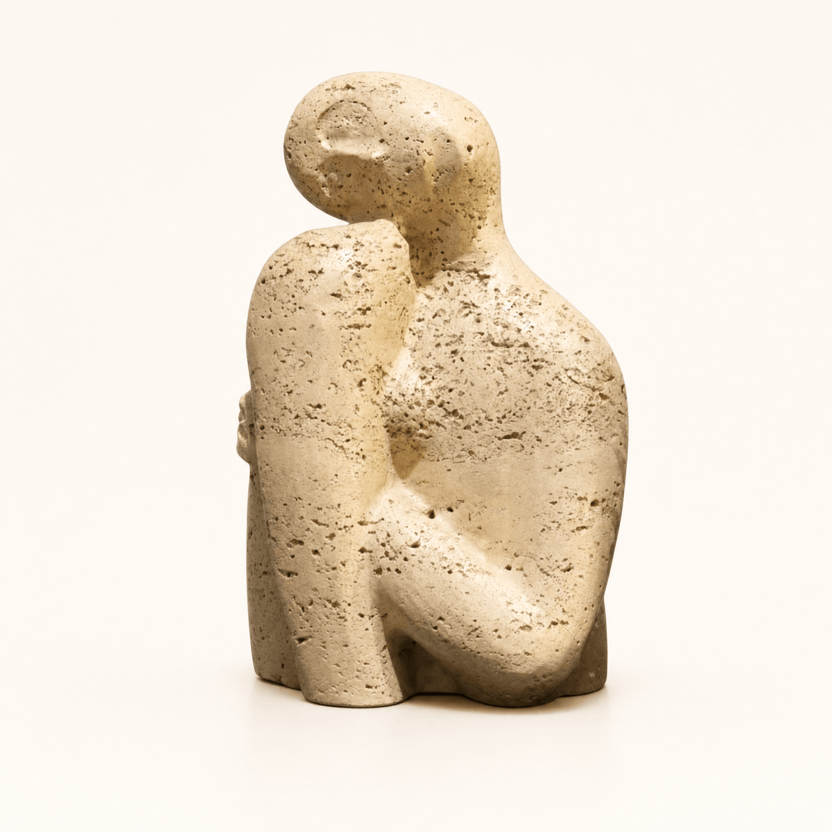 Travertine Embrace Sculpture — product view