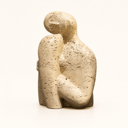 Travertine Embrace Sculpture — product view
