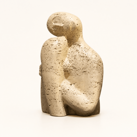 Travertine Embrace Sculpture — product view