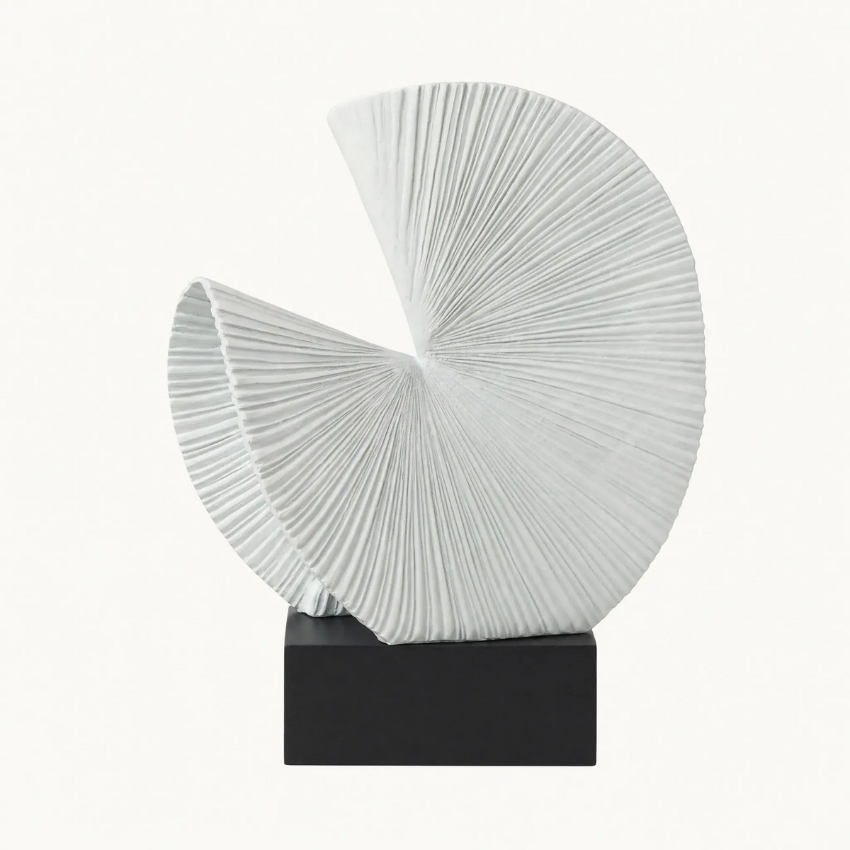 White Fan Sculpture
