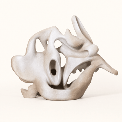 White Organic Ceramic Sculpture — product view