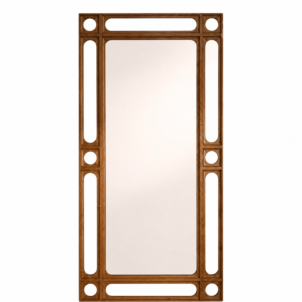 Geometric Brass Mirror — product view