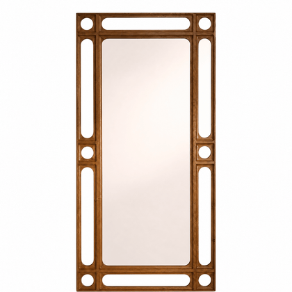 Geometric Brass Mirror — product view