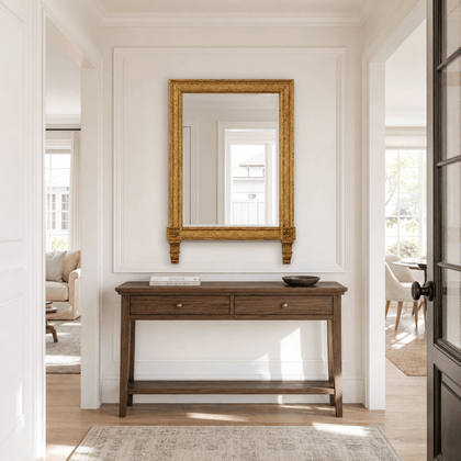 Gilded Easel Mirror — styled interior view 2