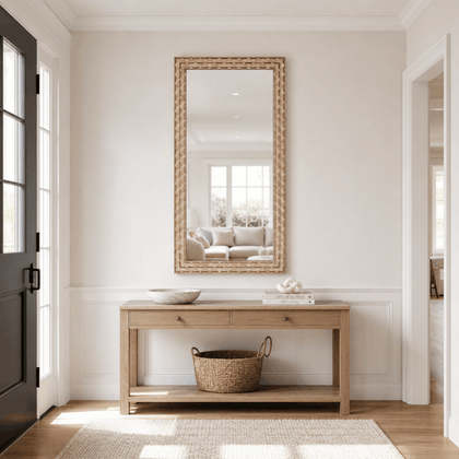 Ivory Carved Mirror — styled interior view 2