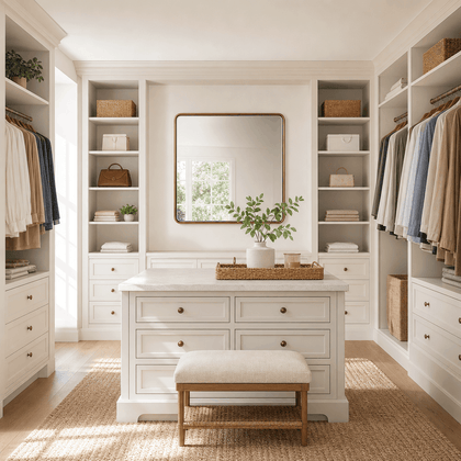 Soft Corner Square Mirror — styled interior view 2