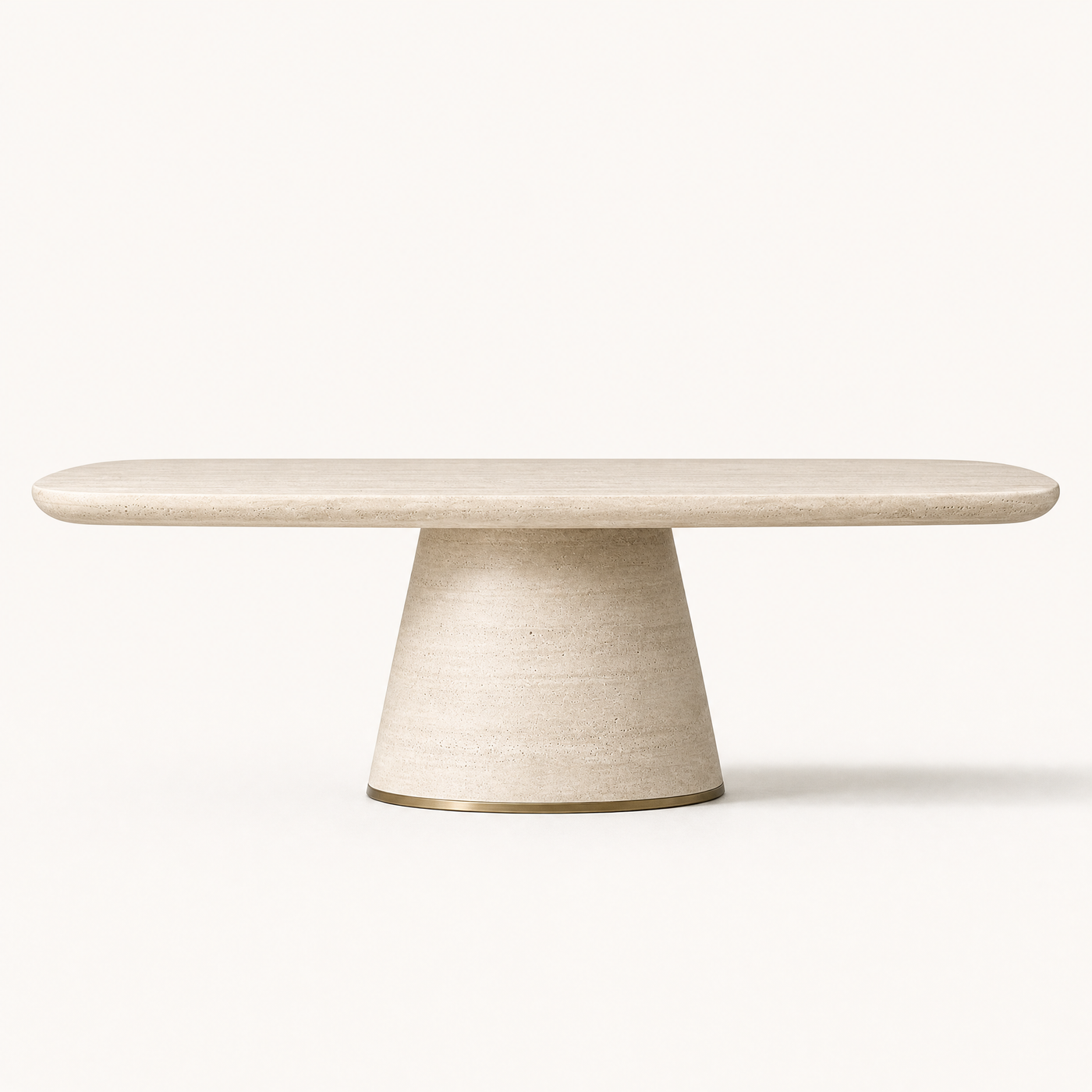Arco Travertine Conical Table