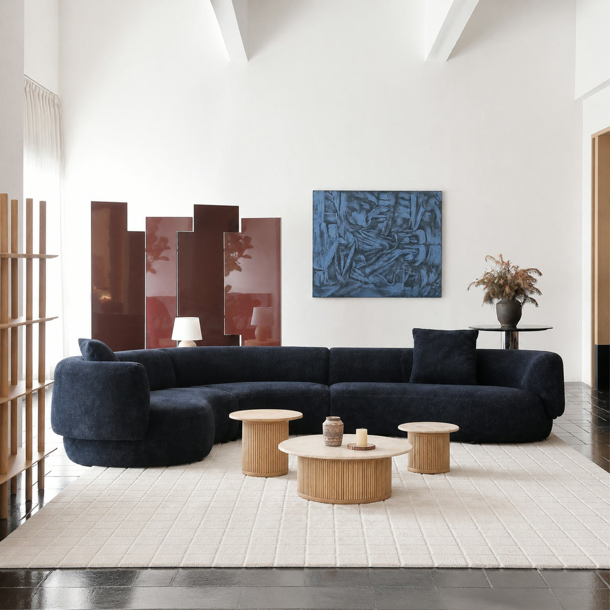 Elara Noir Straight Sofa