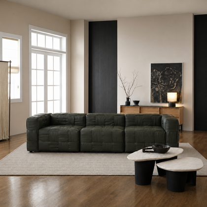 Elara Onyx Straight Sofa