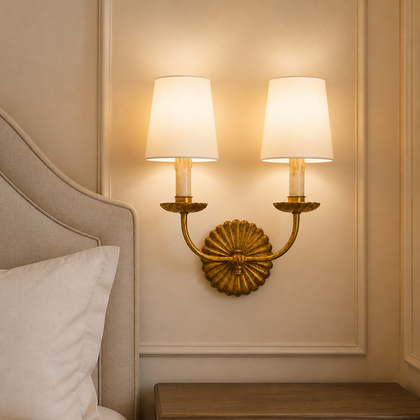 Jovian Wharf Wall Sconce — styled interior view 01