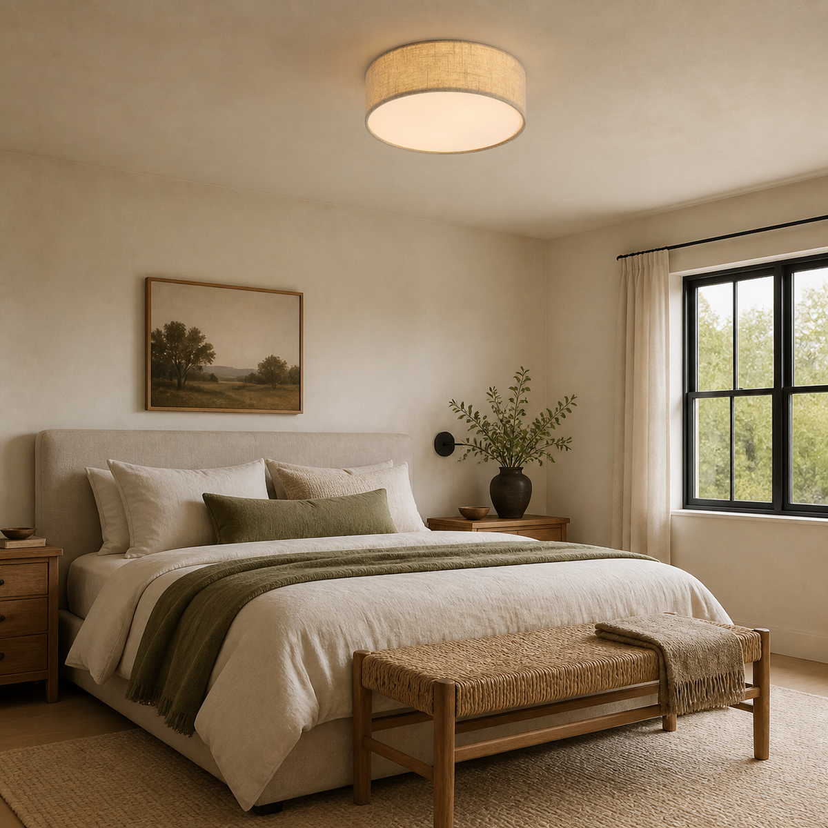 Lucent Hollow Ceiling Light in a finished interior.