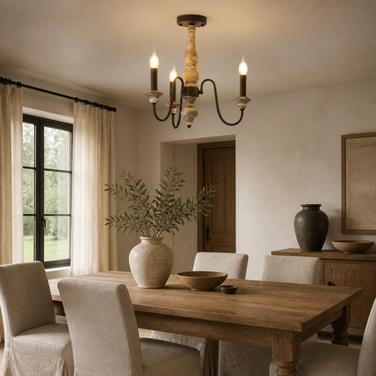 Fiora Ridge Ceiling Light — styled interior view 01