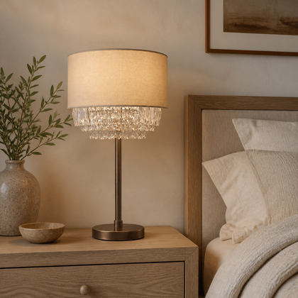 Bellamy Vale Table Lamp — styled interior view 01