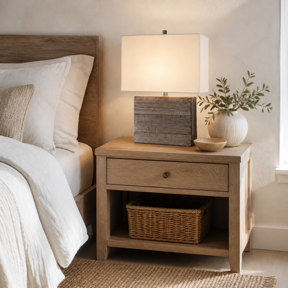 Fiora Orchard Table Lamp — styled interior view 01