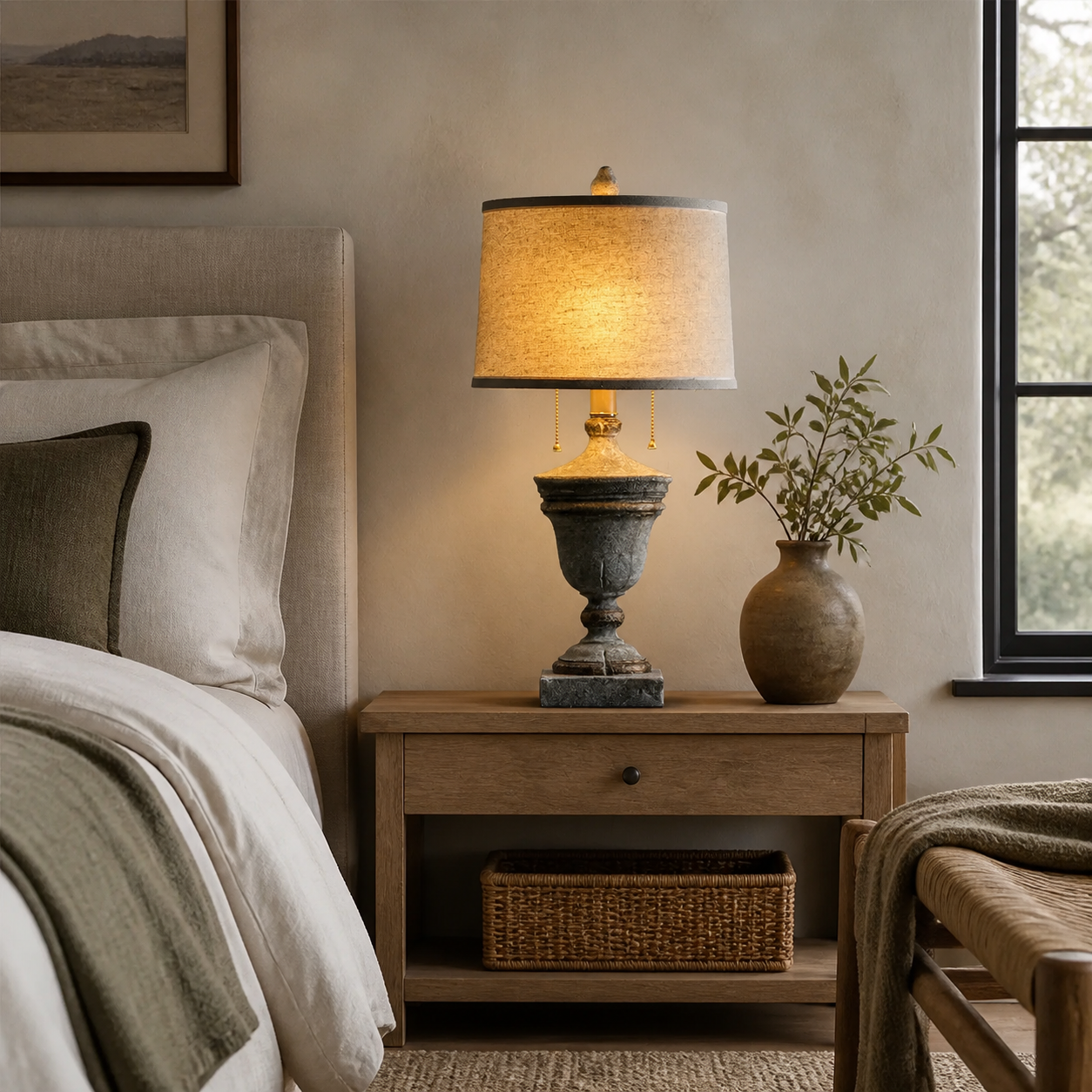 Jovian Cove Table Lamp in a finished interior.