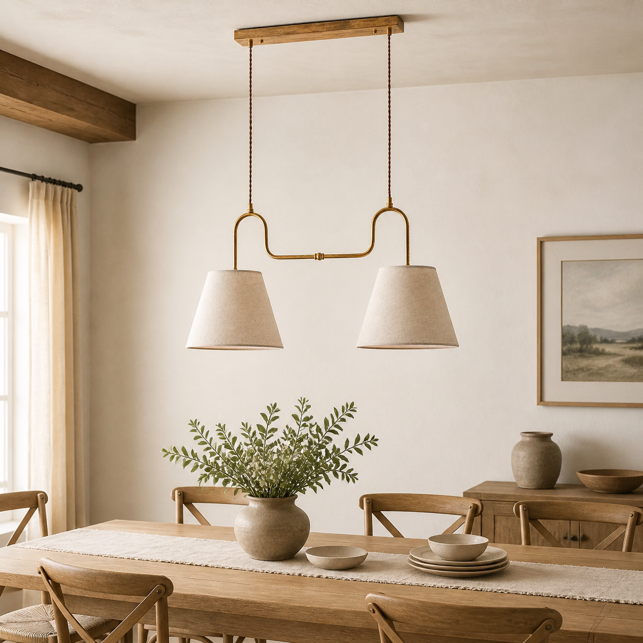 Isolde Vale Pendant Light in a finished interior.