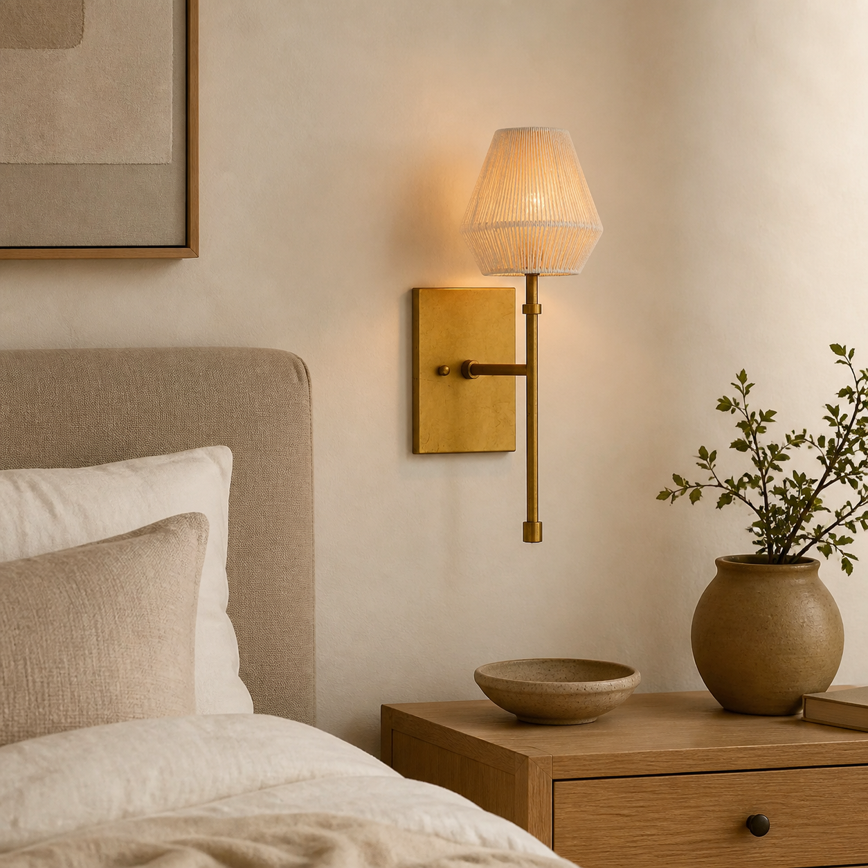 Jovian Vale Table Lamp in a finished interior.