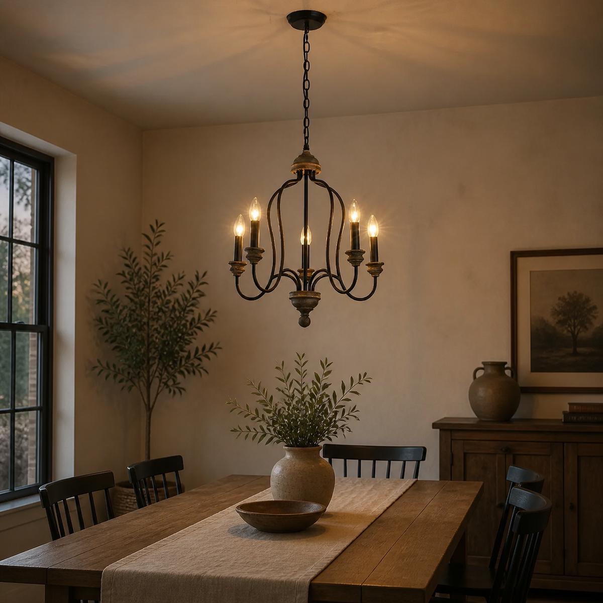 Isolde Terrace Pendant Light in a finished interior.