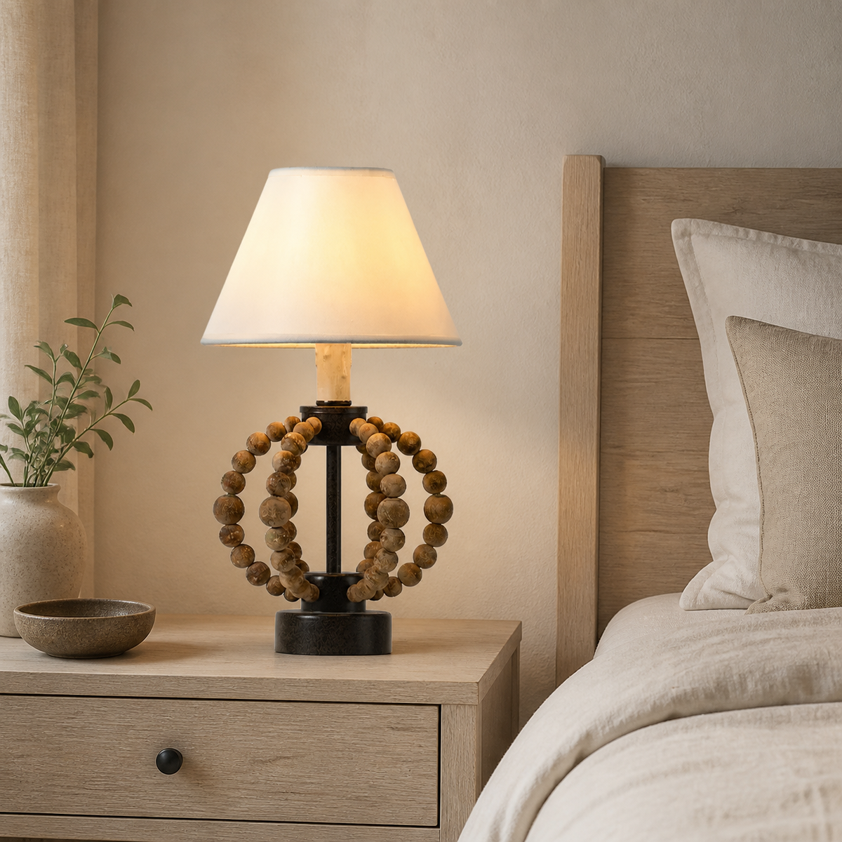 Aveline Vale Table Lamp in a finished interior.