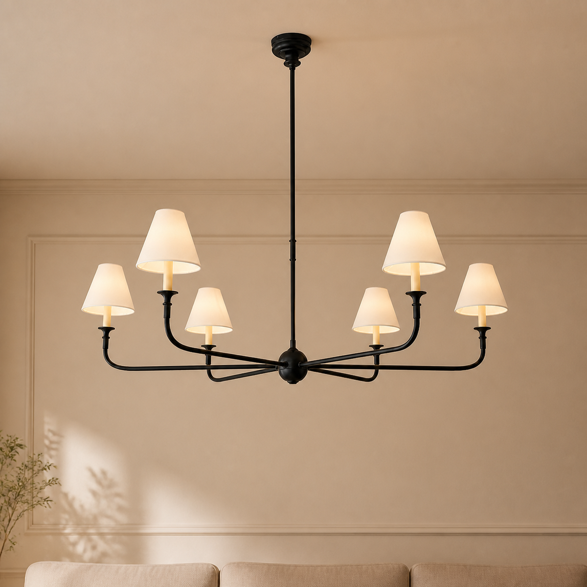 Isolde Wharf Pendant Light in a finished interior.