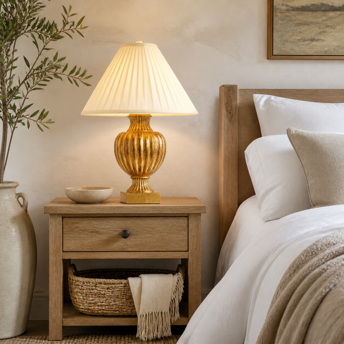 Elowen Ridge Table Lamp in a finished interior.