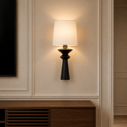 Bellamy Grove Table Lamp — styled interior view 01