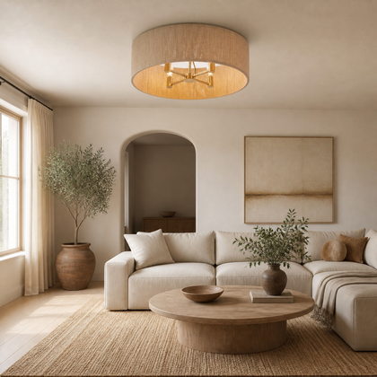 Bellamy Terrace Ceiling Light — styled interior view 01